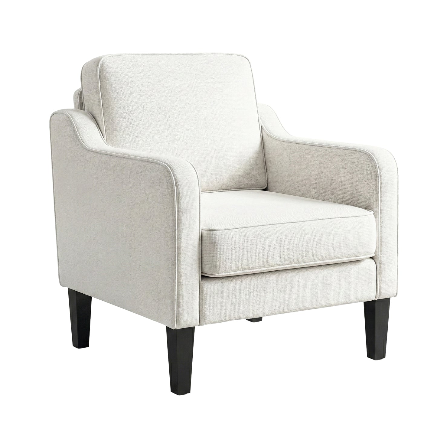 Artiss Armchair Lounge Accent Chair Linen Fabric Beige - Image 7
