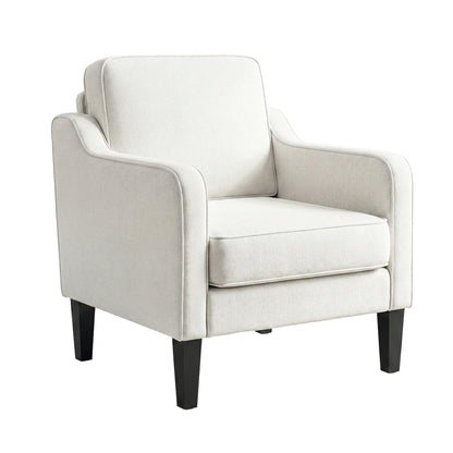 Artiss Armchair Lounge Accent Chair Linen Fabric Beige - Image 7
