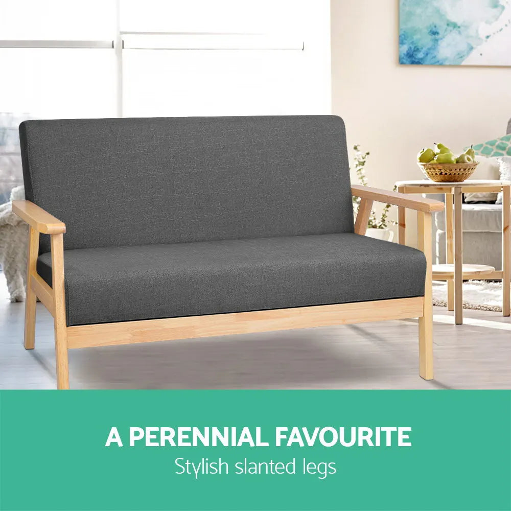 Artiss 2-Seater Sofa Armchair Skane - Image 4