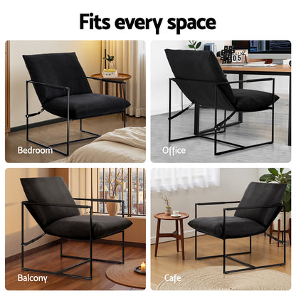 Artiss Armchair Lounge Chair Sling Black - Image 6