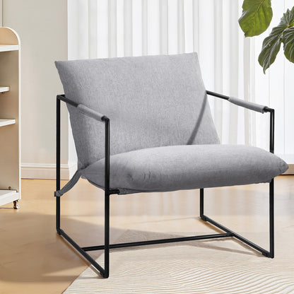 Artiss Armchair Lounge Chair Sling Grey - Image 8