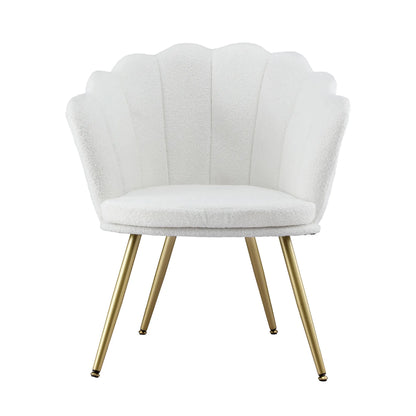 Artiss Armchair Teddy Fleece White Callista - Image 3