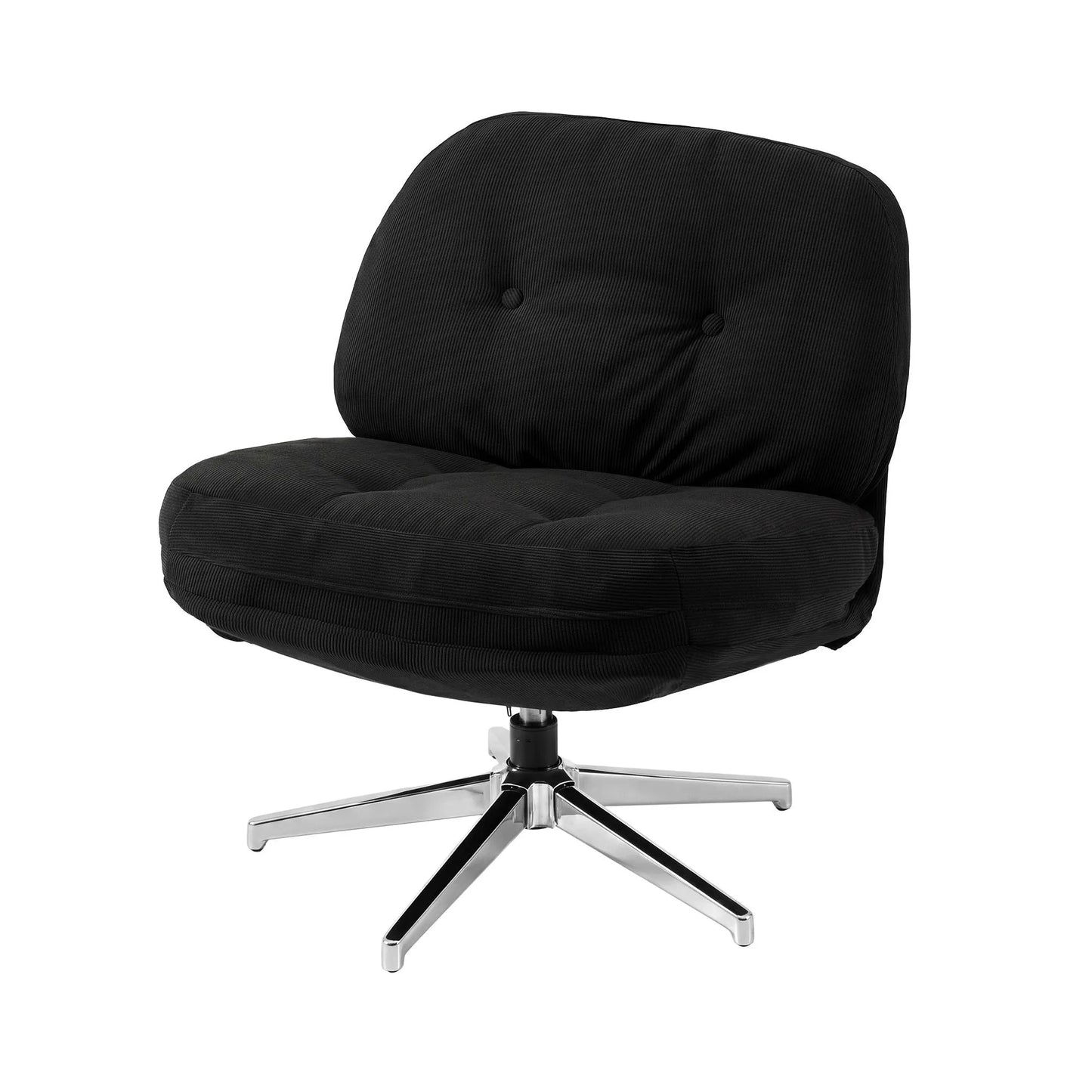 Artiss Swivel Chair Nursing Armchair Lounge Corduroy Steel Star Base Black - Image 2