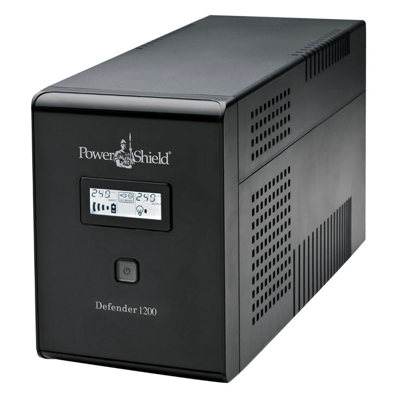 PowerShield Defender 1200VA/720W  UPS, AVR, LCD display, 6 AUS sockets, user-replaceable batterie...