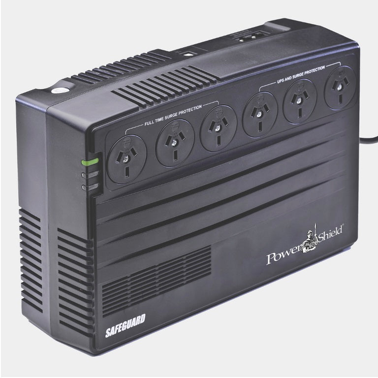 PowerShield SafeGuard 750VA/450W Line Interactive UPS, AVR, surge protection, 6 AUS sockets, wall...