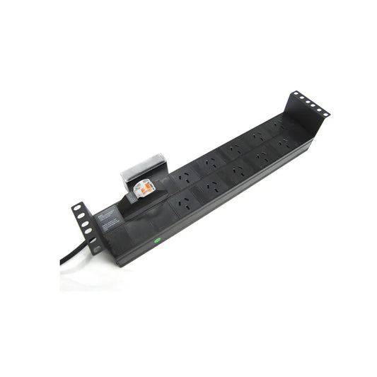 PowerShield Horizontal PDU with 10A Aus Input plug, 10 x ANZ 10Amp outlets, 2U, circuit breaker,...