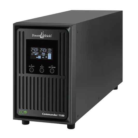 PowerShield Commander 1100VA/990W - 10Amp, Line Interactive Pure Sine Wave Tower UPS with AVR, 2...