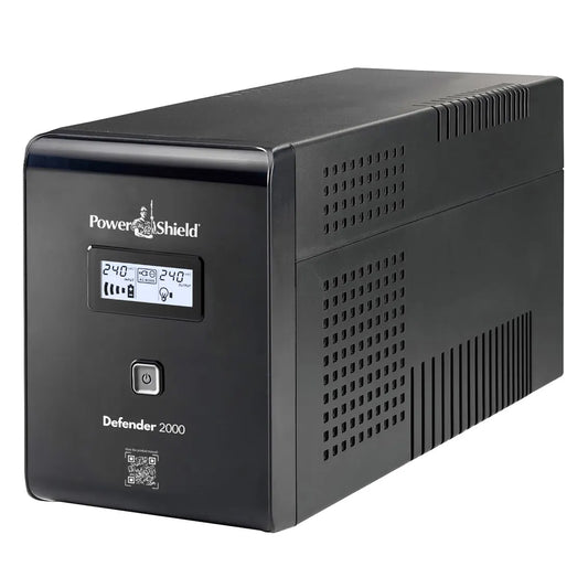 PowerShield Defender 2000VA/1200W UPS, AVR, LCD display, 6 AUS sockets, user-replaceable batterie...