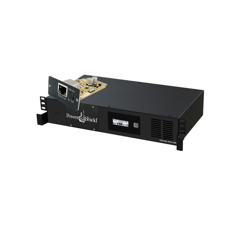 PowerShield Defender Rackmount Network Ready Bundle (1xPSDR800 + 1xPSSNMPV1), 4 AUS sockets, user...