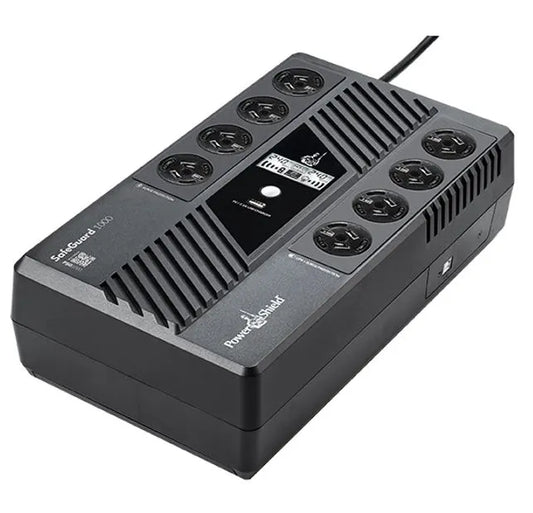 PowerShield SafeGuard 1000VA/600W Line Interactive, Powerboard Style UPS with AVR, 8 AUS sockets,...