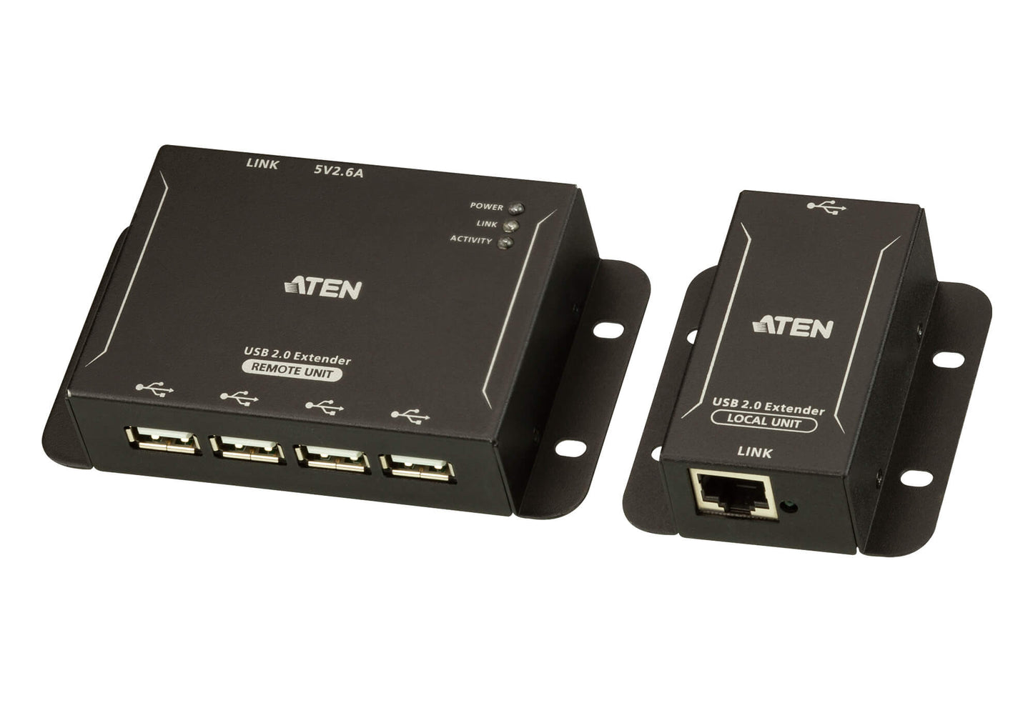 Aten 4-Port USB 2.0 CAT 5 Extender (Up to 50m) - USB, Bluetooth  IEEE