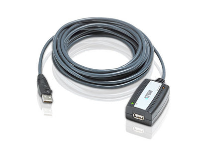 Aten 1 Port USB 2.0 5m Active Extension Cable - USB, Bluetooth  IEEE