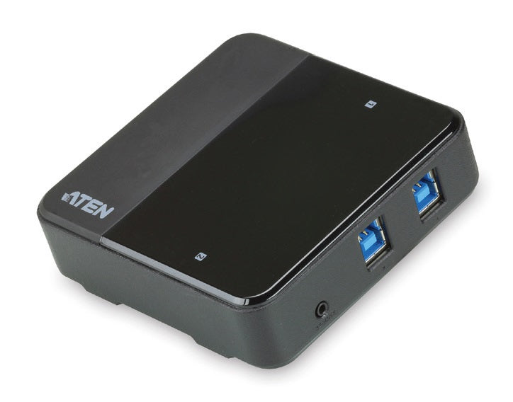 Aten Peripheral Switch 2x4 USB 3.1 Gen1, 2x PC, 4x USB 3.1 Gen1 Ports, Remote Port Selector, Plug...