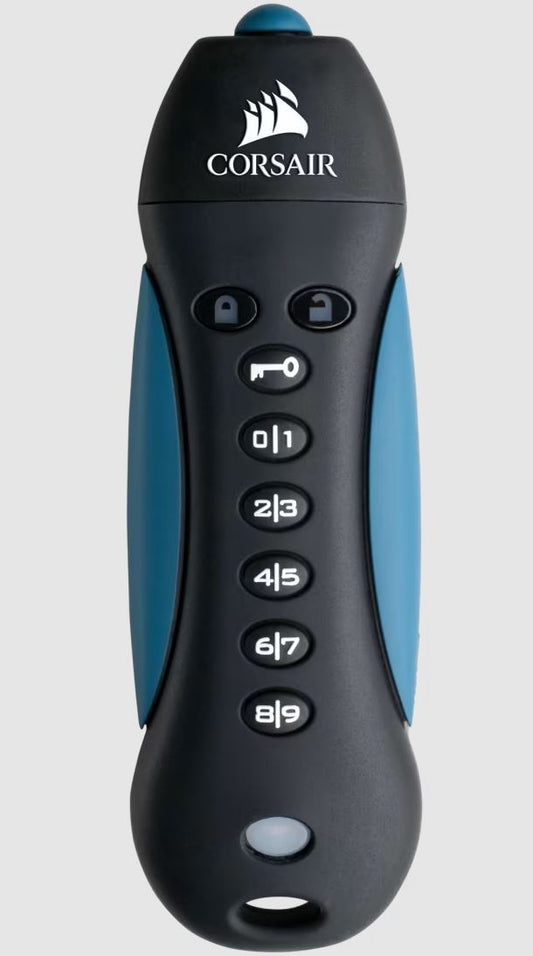 Corsair Padlock 3 128GB Secure USB 3.0 Flash Drive with Keypad - Secure 256-bit Hardware AES Encr...