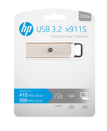 HP 911S Solid State Grade USB read up to 400MB/s write up to 200MB/s 512G - USB, Bluetooth  IEEE
