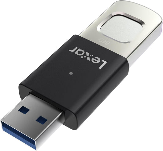 Lexar F35 PRO 64GB JumpDrive Fingerprint USB 3.2 Gen 1, up to 300MB/s read, 150MB/s write  transf...