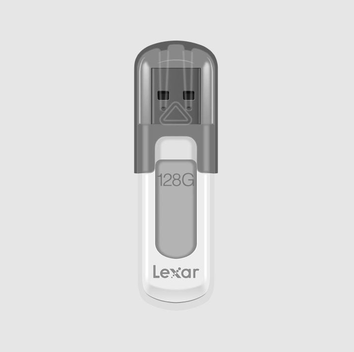 Lexar V100 128GB JumpDrive® USB3.0 Flash Drivee, up to 100MB/s read allows you to quickly and eas...