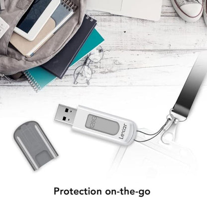 Lexar V100 128GB JumpDrive® USB3.0 Flash Drivee, up to 100MB/s read allows you to quickly and eas... - Image 2