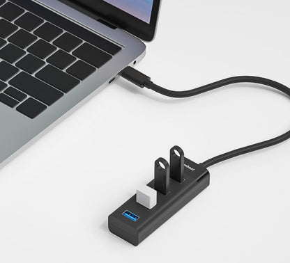 mbeat® USB-C to 4-Port 3.0 Hub - Black USB 3.0 transfer speeds up to 5Gbps Material: ABS Plastic... - Image 2