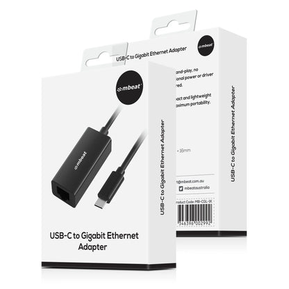 (LS) mbeat®  USB-C Gigabit Ethernet Adapter - Black Fast and secure RJ45, up to 1000Mbps speed. P... - Image 4