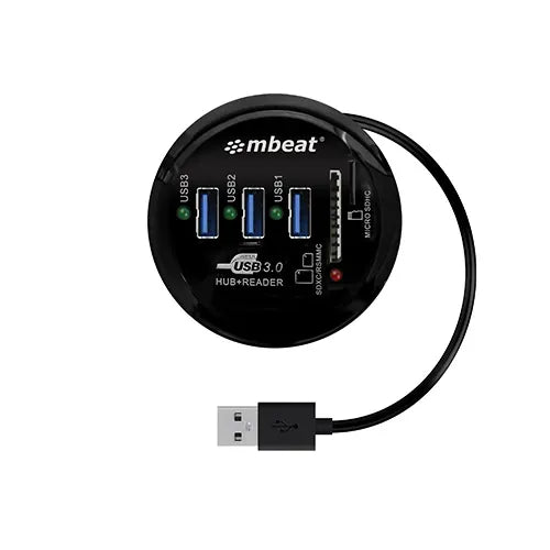 (LS) mbeat® Portable USB 3.0 Hub and Card Reader - USB 3.0/2.0, SDXC/SDHC/ MMC/MMC4.0/ RS-MMC/RS...