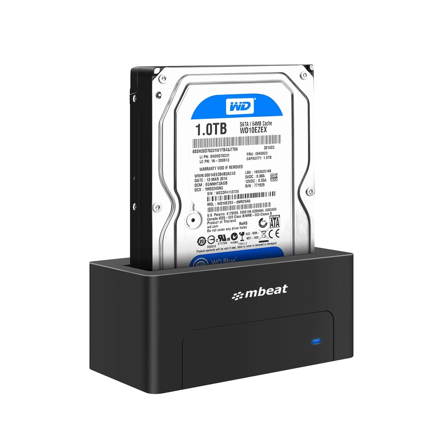 mbeat® D1 USB 3.0 3.5'  2.5' SATA HDD Docking Station - Black Product Weight: 250g HDD Capacity:...