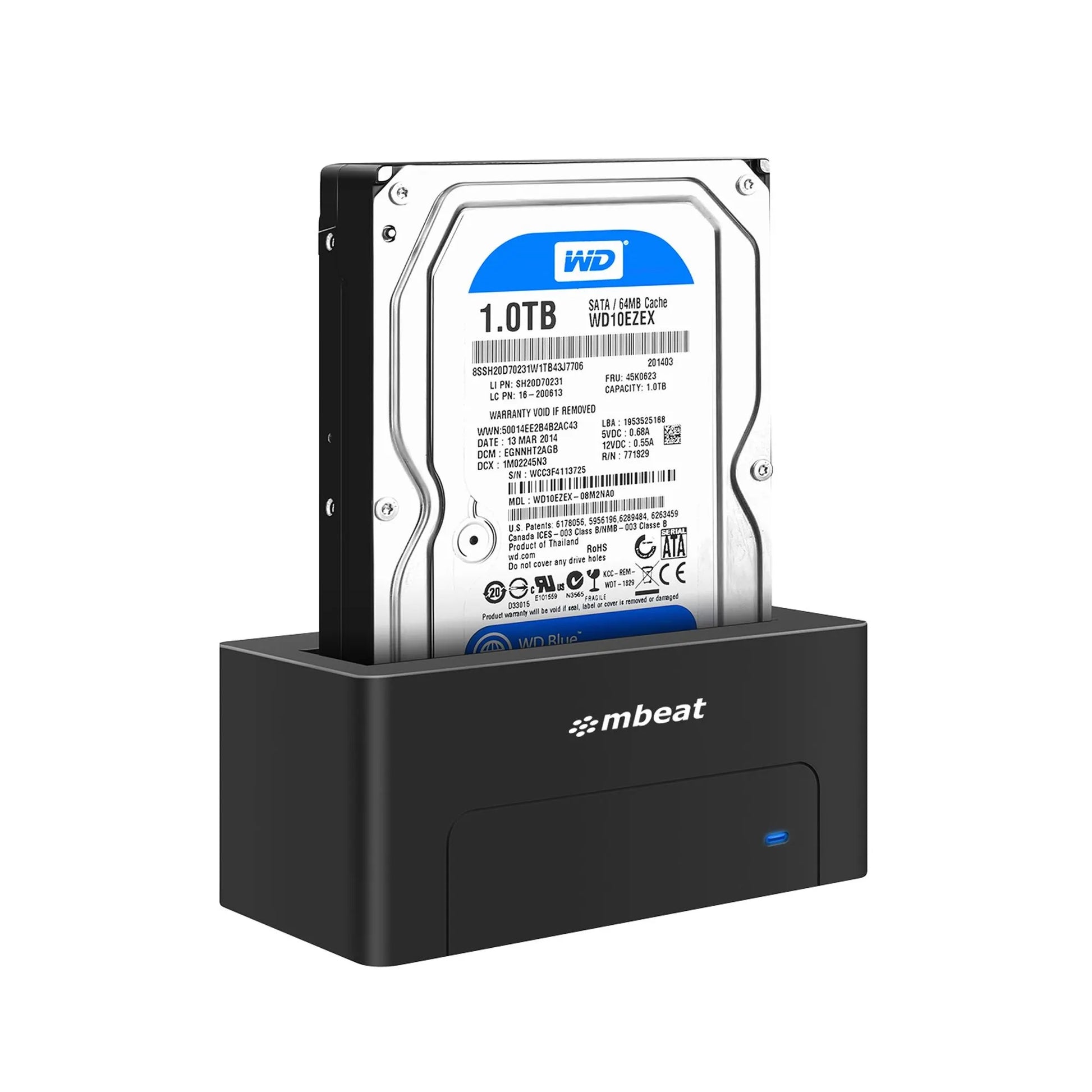 mbeat® D1 USB 3.0 3.5'  2.5' SATA HDD Docking Station - Black Product Weight: 250g HDD Capacity:...