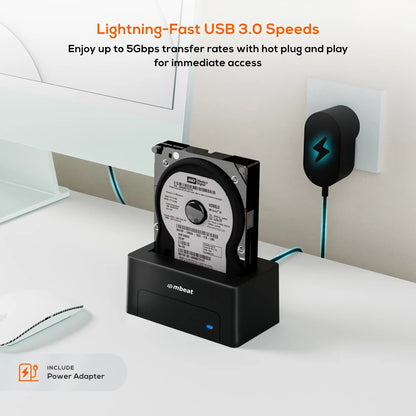 mbeat® D1 USB 3.0 3.5'  2.5' SATA HDD Docking Station - Black Product Weight: 250g HDD Capacity:... - Image 2