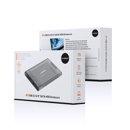 mbeat® A1 See-Through Tool Free USB 3.0 2.5' SATA HDD Enclosure - Black USB Port: USB 3.0 Data Sp... - Image 4