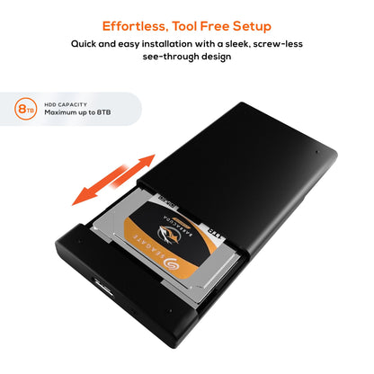 mbeat® A2 Slim Tool-Free USB 3.0 2.5' SATA HDD Enclosure - Black USB Port: USB 3.0 Product Weight... - Image 3