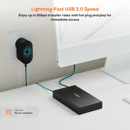 mbeat® C1 Tool-Free USB 3.0 3.5'  2.5' SATA HDD Enclosure - Black Data Speed: Maximum up to 5Gbp... - Image 2