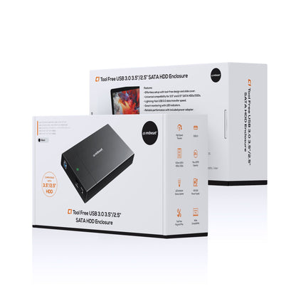 mbeat® C1 Tool-Free USB 3.0 3.5'  2.5' SATA HDD Enclosure - Black Data Speed: Maximum up to 5Gbp... - Image 4