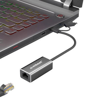 (LS) mbeat® 2-in-1 USB 3.1 Gigabit LAN Adapter with USB-C Converter/ USB 3.1/ RJ45/ Transfer Spee... - Image 2