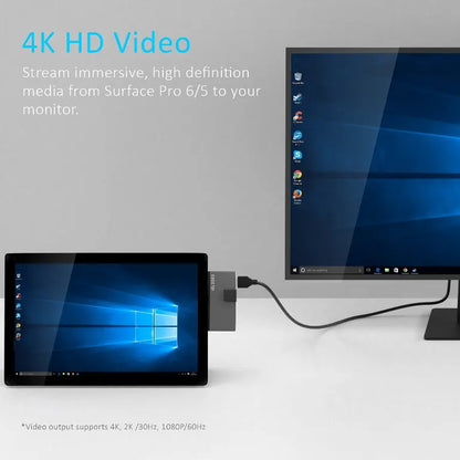 (LS) mbeat®  Edge Pro Multifunction USB- C Hub for Microsoft Surface Pro 5/6  Metal Grey (HDMI, L... - Image 4