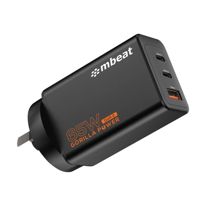 mbeat® Gorilla Power PD 65W GaN II USB-C Charger 50% smaller than the standard Supports a wide ra...