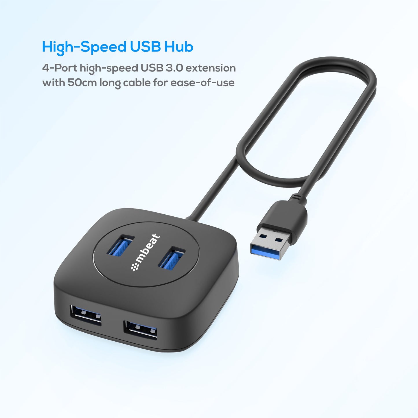 mbeat®  4-Port USB 3.0 Hub - High Speed Data Transfer speed: Up to 5Gbps Compatible with USB 2.0/... - Image 2