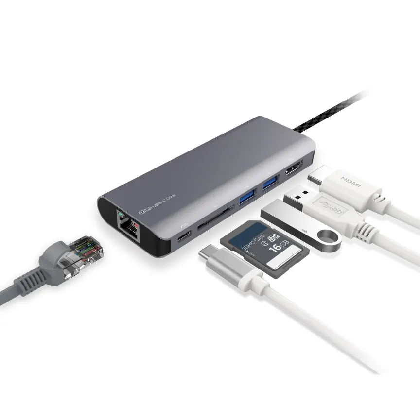 (LS) mbeat® Elite USB Type-C Multifunction Dock - USB-C/4k HDMI/LAN/Card Reader/Aluminum Casing/C... - Image 2