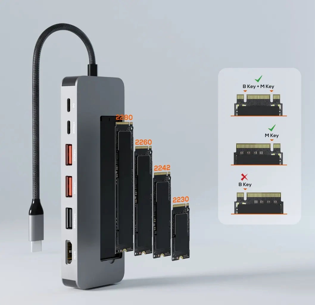 mbeat® mbeat Elite 9-in-1 USB-C Multiport Hub with Built-in M.2 NVMe SSD Enclosure - USB, Bluetoo... - Image 2