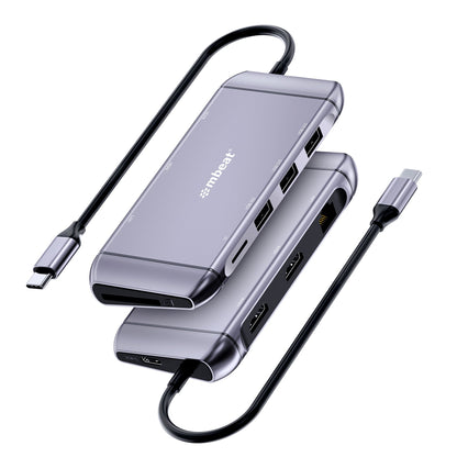 mbeat®  Elite X11 Dual Display Docking Station - 2x 4K HDMI, 1xUSB-C Power Delivery 100W, 3xUSB 3...