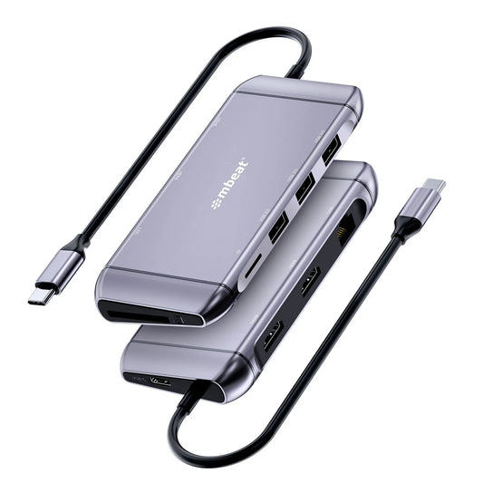 mbeat®  Elite X11 Dual Display Docking Station - 2x 4K HDMI, 1xUSB-C Power Delivery 100W, 3xUSB 3...