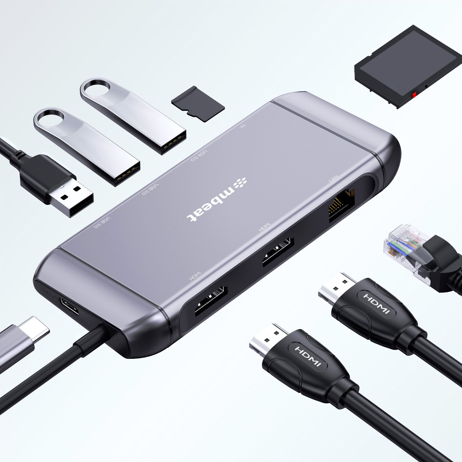 mbeat®  Elite X11 Dual Display Docking Station - 2x 4K HDMI, 1xUSB-C Power Delivery 100W, 3xUSB 3... - Image 2