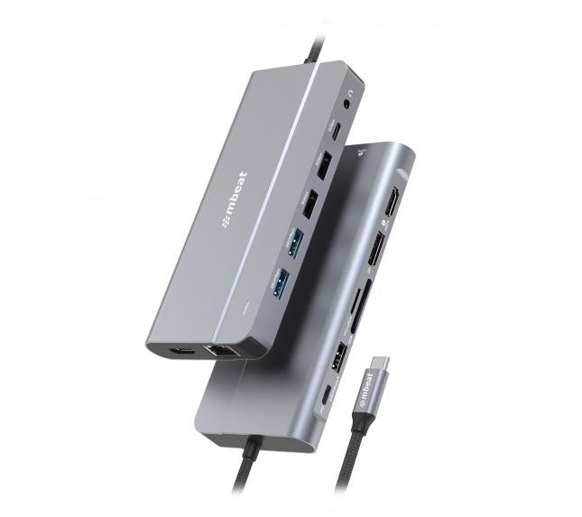 mbeat® Elite X14 Triple 4K Display Multi-Port USB-C Hub USB-C 3.2 Gen 2 × 1, Supports USB-C Displ...