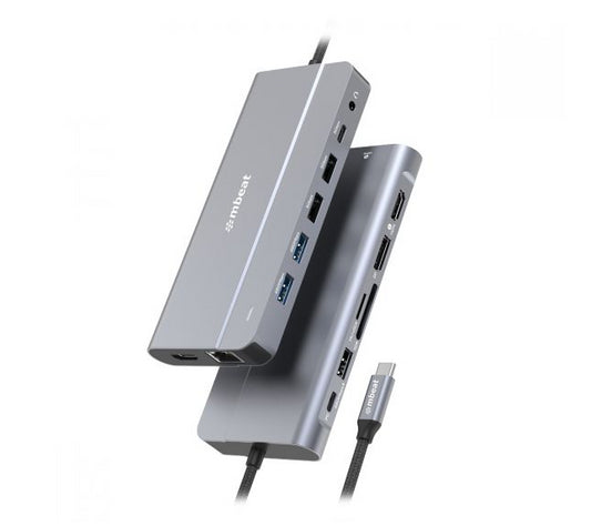 mbeat® Elite X14 Triple 4K Display Multi-Port USB-C Hub USB-C 3.2 Gen 2 × 1, Supports USB-C Displ...