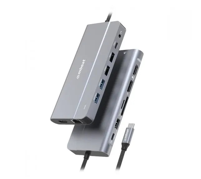 mbeat® Elite X14 Triple 4K Display Multi-Port USB-C Hub USB-C 3.2 Gen 2 × 1, Supports USB-C Displ...