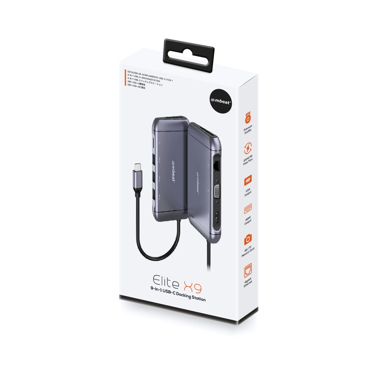 (LS) mbeat® Elite X9 9-in-1 Multifunction USB-C Docking Station 1x HDMI, 1x VGA 1x USB-C Power De... - Image 4