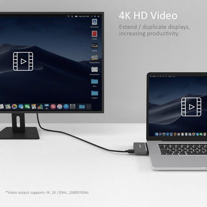 mbeat® Essential Pro  5-IN-1 USB- C Hub (4k HDMI Video, USB-C PD Pass Through Charging, USB 3.0 x 2, USB-C x 1) USB 3.0 Speed: Up to 5Gbps Weight:30g