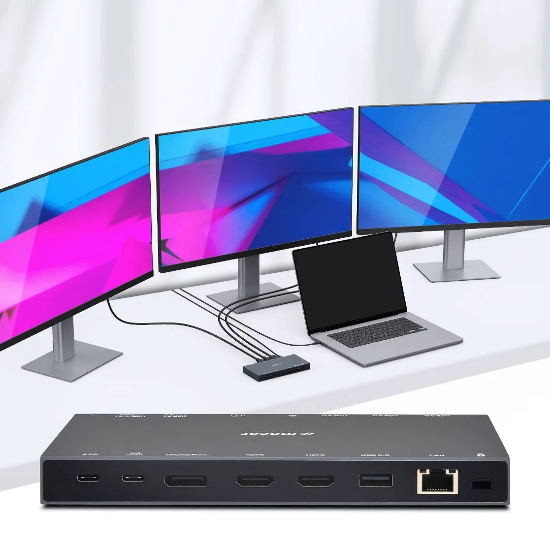 mbeat® 15-in-1 Triple Display USB-C Docking Station 2x HDMI 1x DP 1x 100W PD 3.0 1x USB-C 3.1 Gen... - Image 3