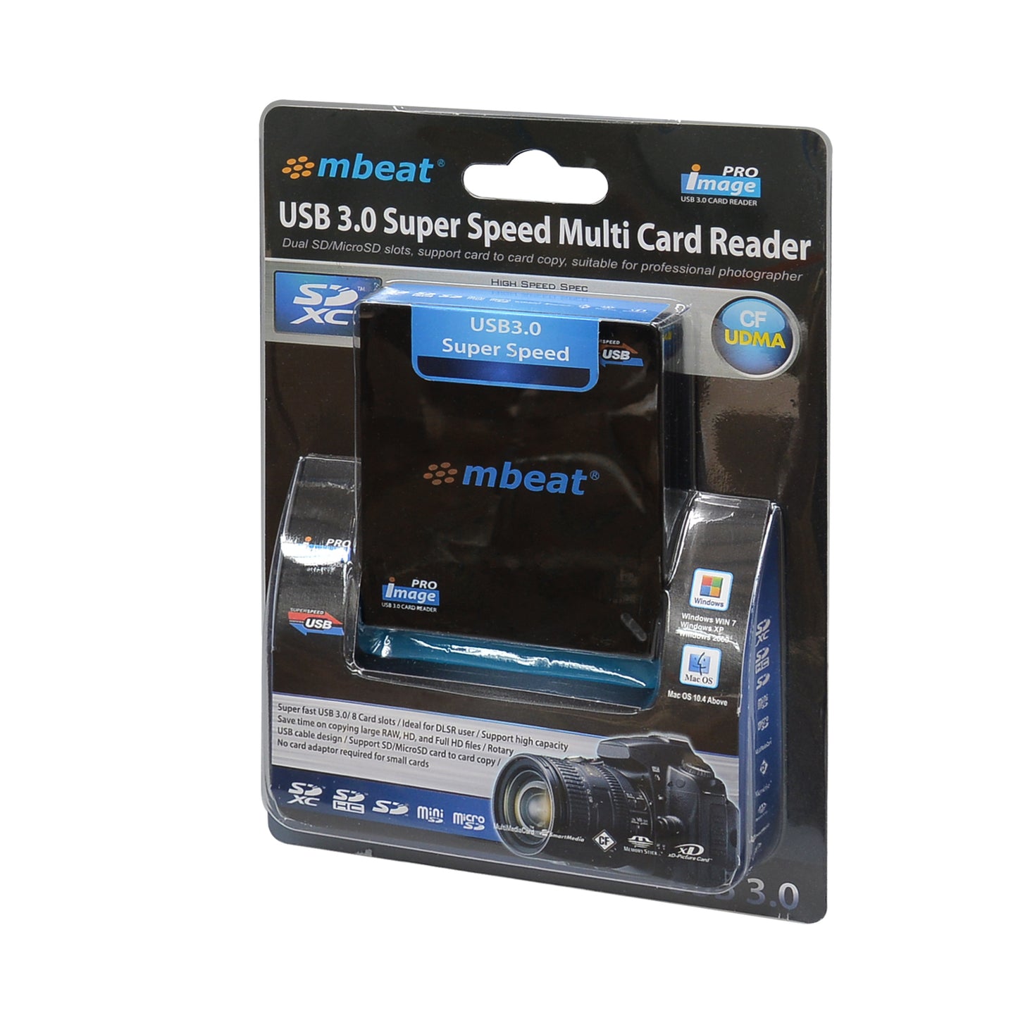 mbeat® USB 3.0 Super Speed Multiple Card Reader - 2x SD and 2x Micro SD/Compatible SDHC/MicroSDHC... - Image 4