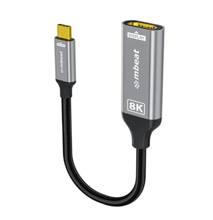 mbeat® Tough Link 8K USB-C to HDMI Adapter - Space Grey Up to 48Gbps (HDMI 2.1) Up to 8K (7680 x...