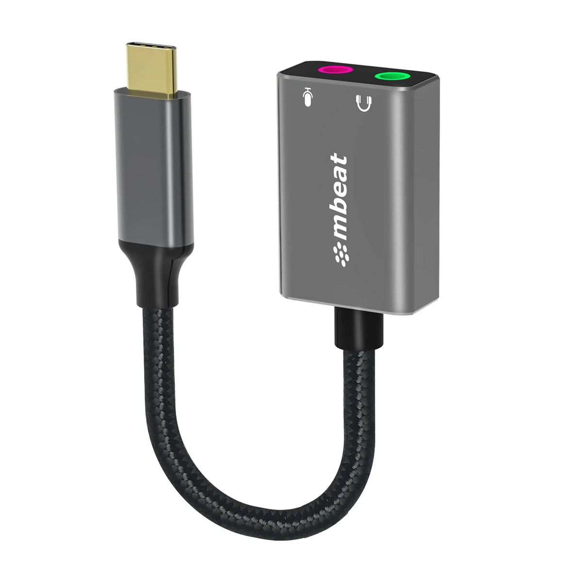 mbeat® Elite USB-C to 3.5mm Audio and Microphone Adapter -  Adds Headphone Audio and Microphone J...